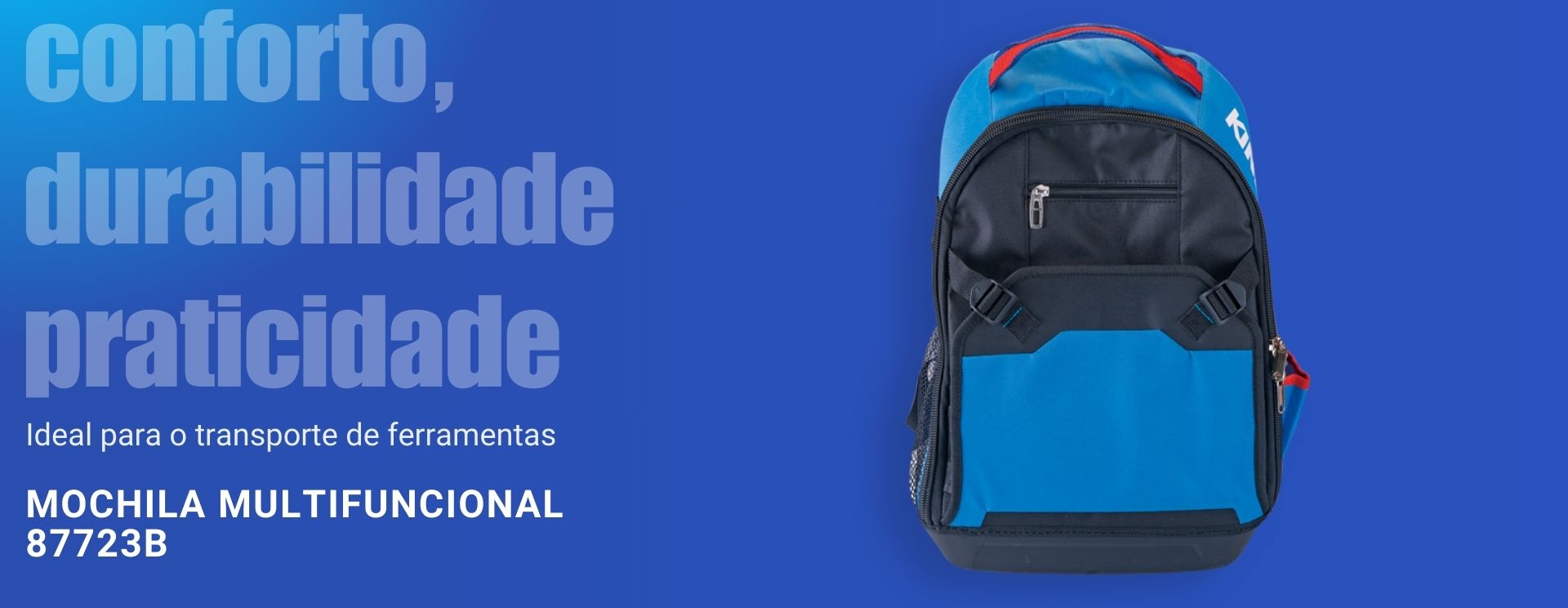 87723B Mochila Multifuncional ideal para o transporte de ferramentas